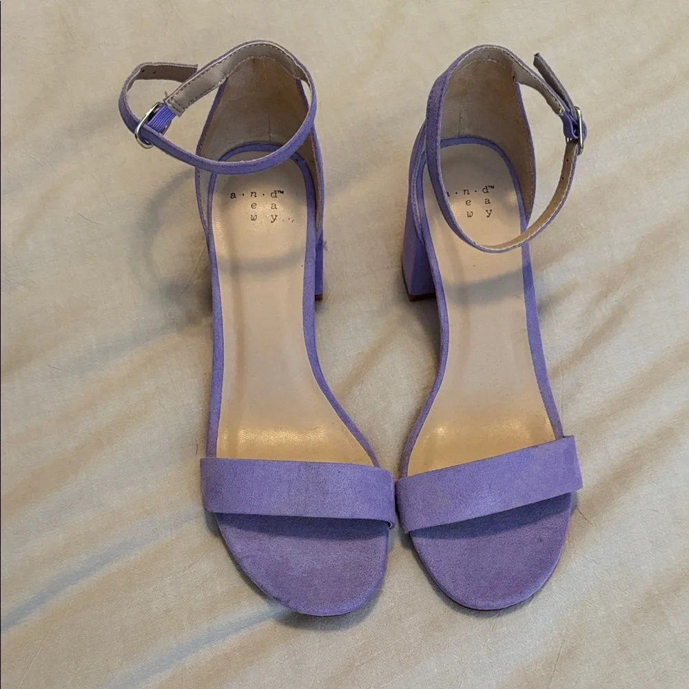 Purple Ankle Strap Heels - Picture 2 of 3